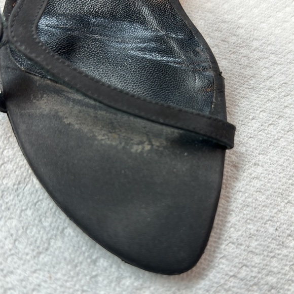 By FAR Brigette Sandals Black Satin- gently used - Picture 3 of 4